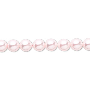 Pearl, Crystal Passions&reg;, rosaline, 6mm round (5810). Sold per pkg of 50.
