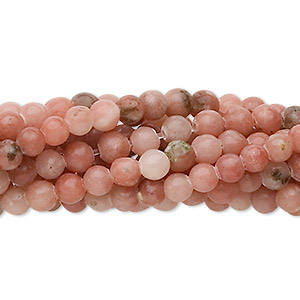 Bead, pink lepidolite (natural), 4mm round, C grade, Mohs hardness 2-1/2 to 4. Sold per pkg of (10) 15-1/2&quot; to 16&quot; strands.