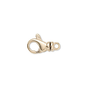 Clasp, lobster claw, 14Kt gold, 13x7.5mm with swivel. Sold individually.