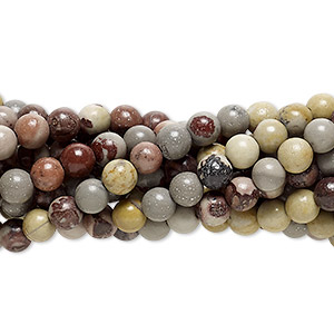 Bead, Crazy Horse&#153; stone (coated), 4mm round, C grade, Mohs hardness 3-1/2 to 4. Sold per pkg of (10) 15-1/2&quot; to 16&quot; strands.