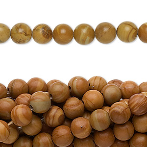 Bead, tigerskin &quot;jasper&quot; (limestone) (natural), 6mm round, C grade, Mohs hardness 4 to 5. Sold per pkg of (10) 15-1/2&quot; to 16&quot; strands.