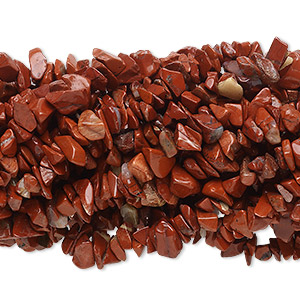 Bead, red jasper (natural), medium chip, Mohs hardness 6-1/2 to 7. Sold per pkg of (10) 34-inch strands.