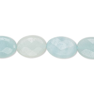Bead, amazonite (natural), light to dark, 14x10mm faceted flat oval, B grade, Mohs hardness 6 to 6-1/2. Sold per 15-1/2&quot; to 16&quot; strand.