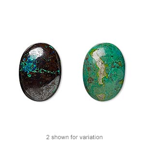 Cabochon, chrysocolla (stabilized), 18x13mm calibrated oval, C grade, Mohs hardness 2 to 4. Sold individually.