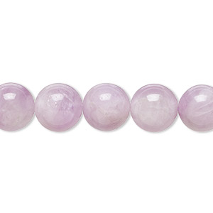 Bead, kunzite (natural), opaque to semitranslucent, 10mm hand-cut round, B grade, Mohs hardness 6-1/2 to 7. Sold per 8-inch strand, approximately 20 beads.