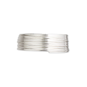 Wire, sterling silver, full-hard, half-round, 21 gauge. Sold per pkg of 5 feet.