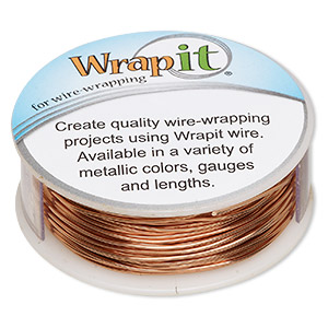 Wire, Wrapit&reg;, Bright Copper, dead-soft, round, 20 gauge. Sold per 1/4 pound spool, approximately 80 feet.