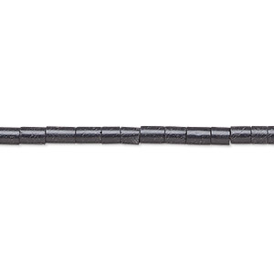 Bead, black &quot;onyx&quot; (plastic) (imitation), 2-3mm heishi. Sold per 22-inch strand.