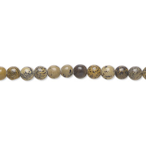 Bead, limestone (natural), 4mm round, C grade, Mohs hardness 3-1/2 to 4. Sold per 15-1/2&quot; to 16&quot; strand.