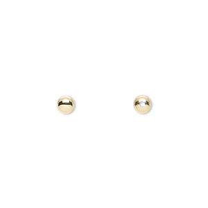 Bead, 14Kt gold, 4mm seamless round. Sold per pkg of 20.