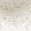 Seed Bead, Dyna-Mitesâ„¢, Glass, Silver-lined Silver, #11 Round. Sold Per 40-gram Pkg