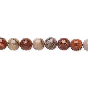Bead, red creek jasper (stabilized), 6mm round, B grade, Mohs hardness 6-1/2 to 7. Sold per 15-1/2&quot; to 16&quot; strand.
