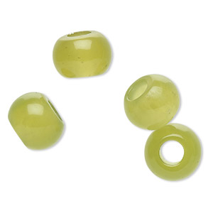 Bead, Dione&reg;, new &quot;jade&quot; (serpentine) (natural), 12x9mm hand-cut rondelle, B grade, Mohs hardness 2-1/2 to 6. Sold per pkg of 4.