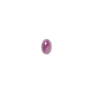 Cabochon, ruby (heated), 6x4mm hand-cut calibrated oval, C grade, Mohs hardness 9. Sold individually.