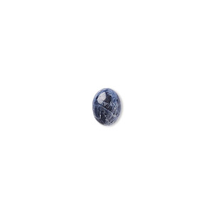 Cabochon, sodalite (natural), medium to dark, 8x6mm calibrated oval, B grade, Mohs hardness 5 to 6. Sold per pkg of 10.