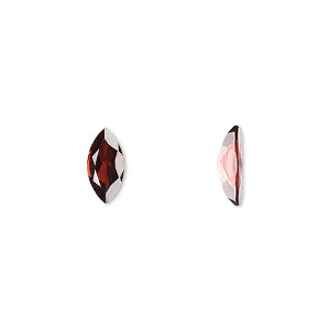 Gem, almandite garnet (natural), 10x5mm faceted marquise, A grade, Mohs hardness 7 to 7-1/2. Sold individually.