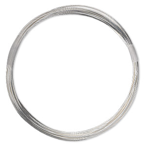 Wire, sterling silver-filled, half-hard, round, 22 gauge. Sold per 10-foot spool.