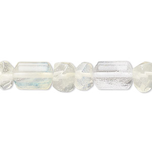 Bead, pineapple &quot;quartz&quot; glass, 11x8mm faceted rondelle and drum. Sold per 15&quot; to 16&quot; strand.