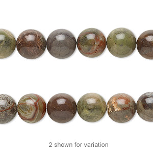Bead, rainbow rhyolite (natural), 8mm round, B grade, Mohs hardness 6-1/2 to 7. Sold per 8-inch strand.