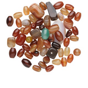 Bead mix, multi-agate (natural / dyed / heated), mixed colors, 4mm-36x26mm mixed shape, C grade, Mohs hardness 6-1/2 to 7. Sold per 1/4 pound pkg, approximately 75 beads.