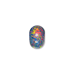 Bead, Dione&reg;, &quot;opal&quot; (silica and epoxy) (man-made), multicolored, 14x9mm rondelle. Sold individually.