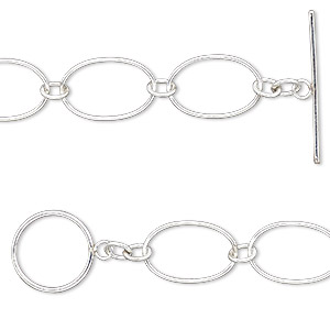 Chain, sterling silver-filled, 19x13mm oval, 7-1/2 inches with toggle clasp. Sold individually.