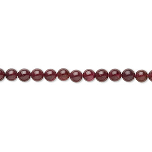 Bead, garnet (dyed), 3-3.5mm round, C grade, Mohs hardness 7 to 7-1/2. Sold per 15-inch strand.