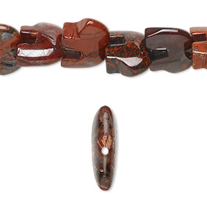 Bead, brecciated jasper (natural), 13x10mm Zuni-style bear, B grade, Mohs hardness 6-1/2 to 7. Sold per 8-inch strand.