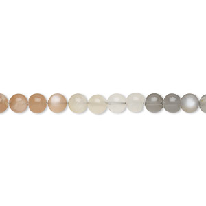Bead, multi-moonstone (natural), 4mm hand-cut round, C grade, Mohs hardness 6 to 6-1/2. Sold per 15-1/2&quot; to 16&quot; strand.