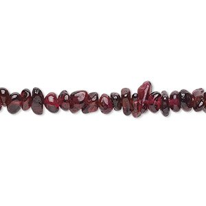 Bead, garnet (dyed), small chip, Mohs hardness 7 to 7-1/2. Sold per 34-inch strand.