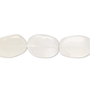 Bead, white moonstone (natural), translucent, 8x6mm-12x8mm hand-cut oval, C grade, Mohs hardness 6 to 6-1/2. Sold per 15-1/2&quot; to 16&quot; strand.