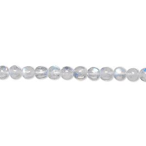 Bead, rainbow moonstone (natural), 4mm hand-cut round, C grade, Mohs hardness 6 to 6-1/2. Sold per 15-1/2&quot; to 16&quot; strand.
