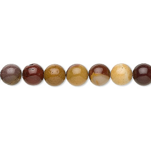 Bead, moukaite jasper (natural), 8mm round, B grade, Mohs hardness 6-1/2 to 7. Sold per 15-1/2&quot; to 16&quot; strand.