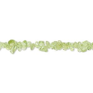 Bead, peridot (natural), mini chip, Mohs hardness 6-1/2 to 7. Sold per 34-inch strand.