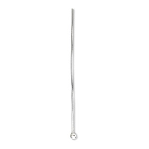 Head pin, Hill Tribes, fine silver, 1-1/2 inches with ball, 22 gauge. Sold per pkg of 6.
