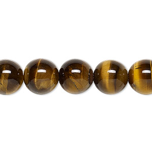 Bead, tigereye (natural), 10mm round, B grade, Mohs hardness 7. Sold per 15-1/2&quot; to 16&quot; strand.