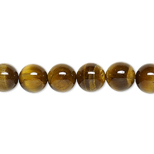 Bead, tigereye (natural), 8mm round, B grade, Mohs hardness 7. Sold per 15-1/2&quot; to 16&quot; strand.