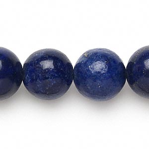 Bead, lapis lazuli (dyed), 15-16mm round, C grade, Mohs hardness 5 to 6. Sold per 15-inch strand.