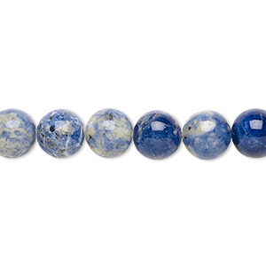 Bead, sodalite (natural), 8mm round, B grade, Mohs hardness 5 to 6. Sold per 15-1/2&quot; to 16&quot; strand.