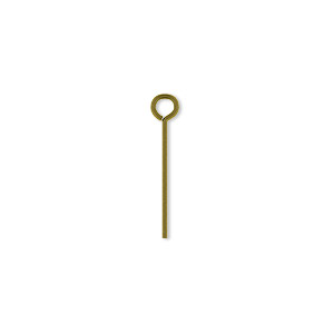 Eye Pins Brass Plated/Finished Gold Colored