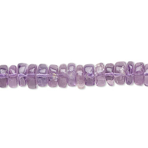 Bead, amethyst (natural), 7x3mm-11x6mm hand-cut rondelle, B- grade, Mohs hardness 7. Sold per 15-1/2&quot; to 16&quot; strand.
