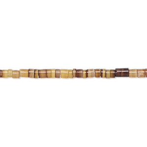 Bead, brown pen shell (natural), 2-3mm hand-cut heishi, Mohs hardness 3-1/2. Sold per 24-inch strand.