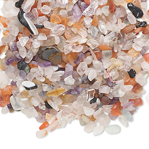 Embellishment, multi-gemstone (natural / dyed), mini to small undrilled chip. Sold per 50-gram pkg.
