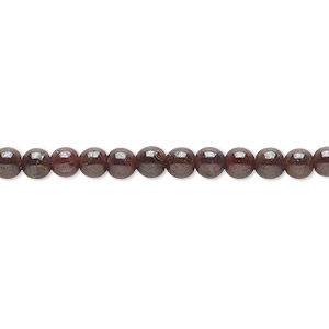 Bead, garnet (dyed), 4-5mm round, C- grade, Mohs hardness 7 to 7-1/2. Sold per 15-inch strand.