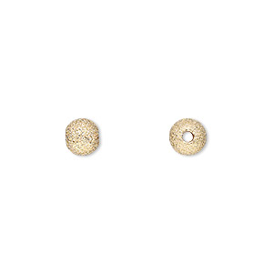 Bead, 14Kt gold-filled, 6mm stardust round. Sold per pkg of 2.