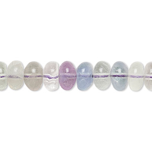Bead, rainbow fluorite (natural), 8x5mm rondelle, B grade, Mohs hardness 4. Sold per 15-1/2&quot; to 16&quot; strand.