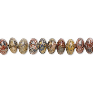 Bead, leopardskin jasper (natural), 8x4mm rondelle, B grade, Mohs hardness 6-1/2 to 7. Sold per 15-1/2&quot; to 16&quot; strand.