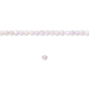 Bead, mother-of-pearl shell (dyed), lavender, 2mm round. Sold per 15&quot; to 16&quot; strand.