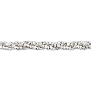 Bead, Hill Tribes, fine silver, 2x1mm faceted rondelle. Sold per 15-1/2&quot; to 16&quot; strand, approximately 250 beads.