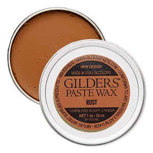 Wax paste, Gilders Paste&reg;, rust. Sold per 1-ounce canister.